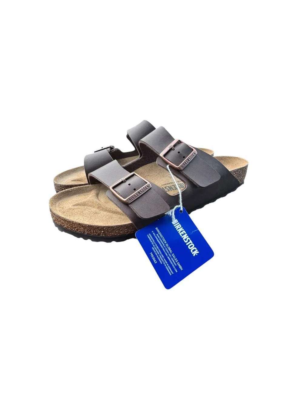 NWT Birkenstock Arizona Birko-Flor Brown Unisex Size 44 R US M 11-11.5 | US W 13